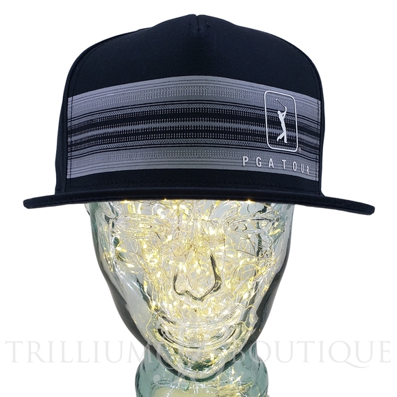 PGA Tour Hat Cap Caviar (Black) Men's Twilight Round Golf Hat Sports Outdoor New - Picture 1 of 5